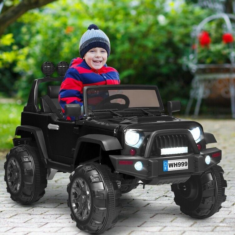12V Electric Ride-On Truck for Kids with Remote Control and Magnetic Double Doors