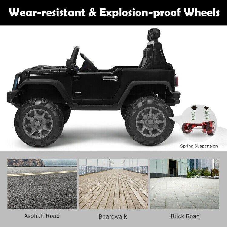 12V Electric Ride-On Truck for Kids with Remote Control and Magnetic Double Doors