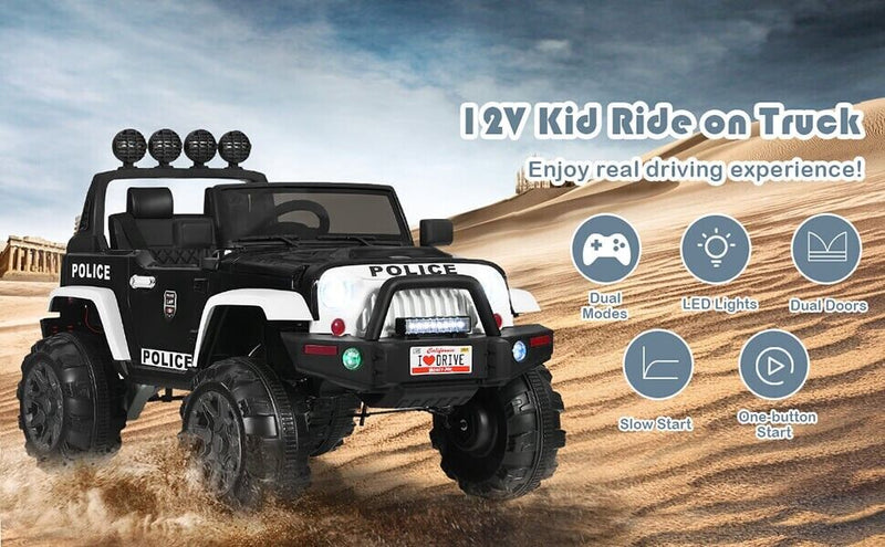12V Electric Ride-On Truck for Kids with Remote Control and Magnetic Double Doors