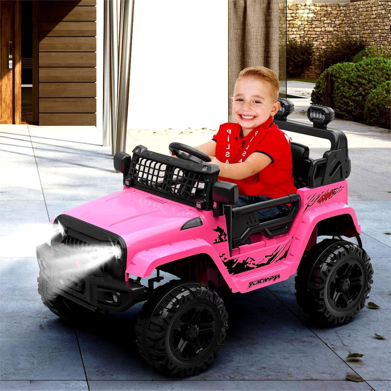 12V Electric Ride-On Truck for Kids with Remote Control and Spring Suspension