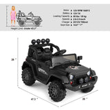 12V Electric Ride-On Truck for Kids with Storage, LED Lights, MP3 Player, and Remote Control