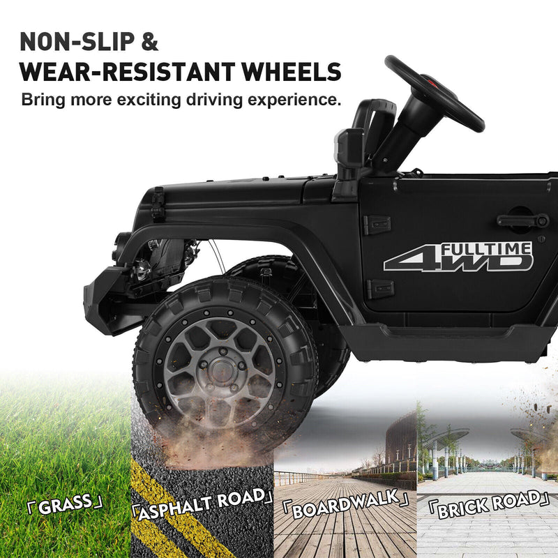 12V Electric Ride-On Truck for Kids with Storage, LED Lights, MP3 Player, and Remote Control