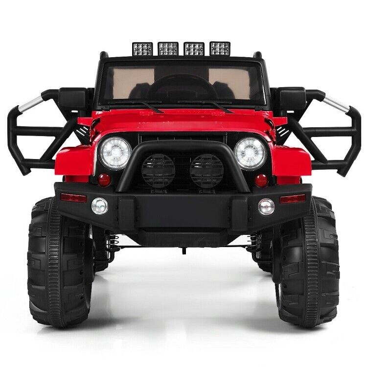 12V Electric Ride On Truck Toy Car with MP3 Player, Remote Control, and LED Lights for Kids