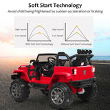 12V Electric Ride On Truck Toy Car with MP3 Player, Remote Control, and LED Lights for Kids