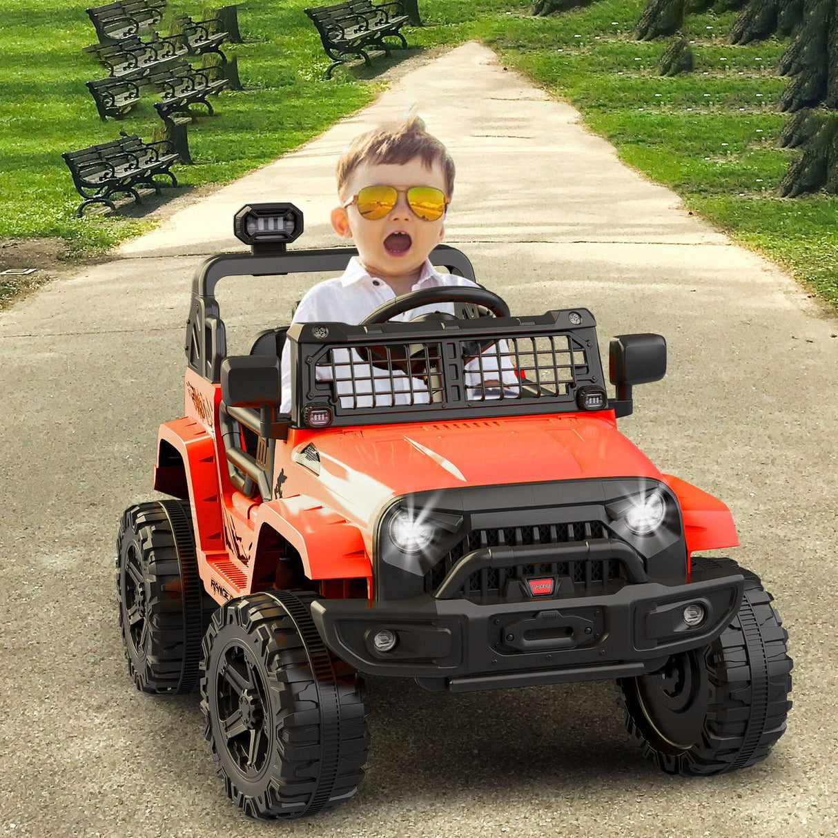 12V Electric Ride On Truck with Remote Control and LED Lights