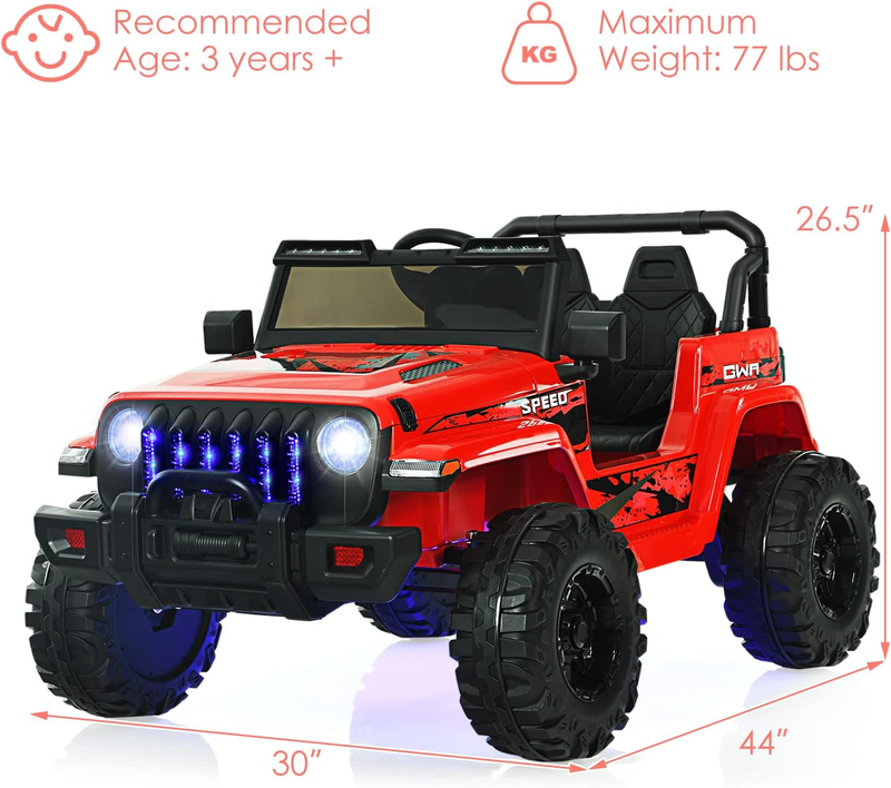 12V Electric Ride-On Truck with Remote Control for Kids