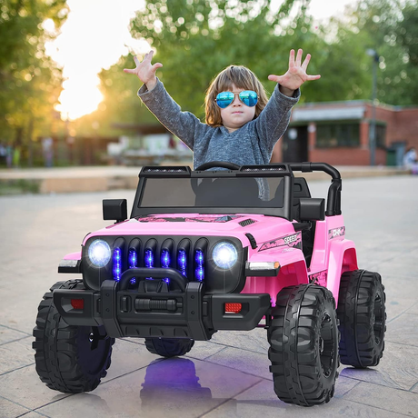 12V Electric Ride-On Truck with Remote Control for Kids, Battery Powered Toy Vehicle