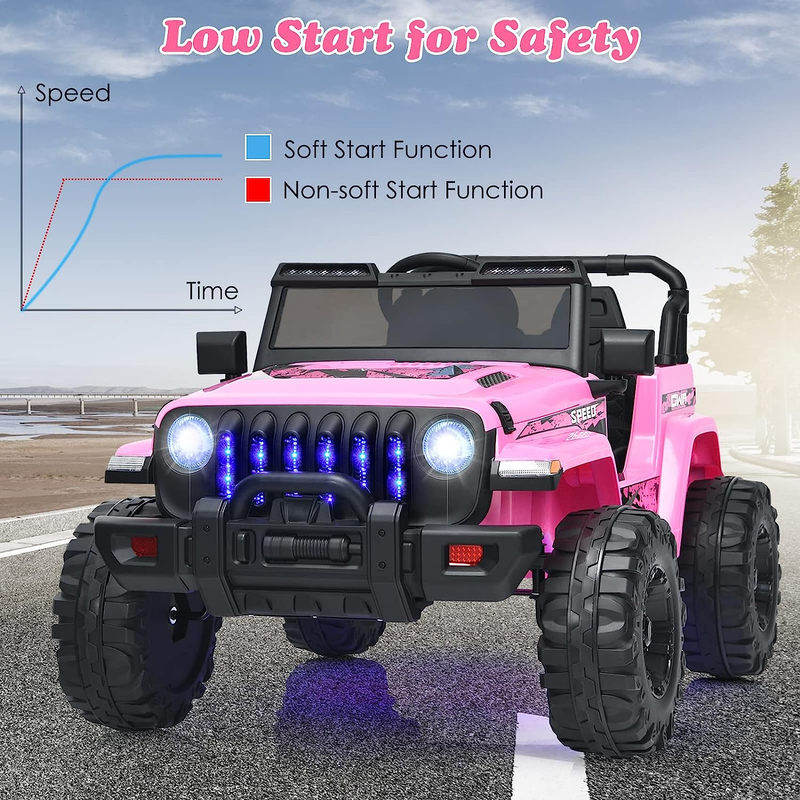 12V Electric Ride-On Truck with Remote Control for Kids, Battery Powered Toy Vehicle