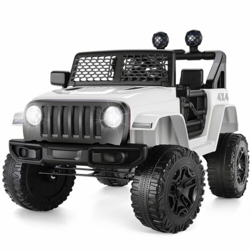 12V Electric Ride-On Trucks for Kids with Remote Control, MP3 Music, and Lights