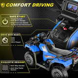 Electric 4-Wheeler ATV Quad for Kids with LED Lights, USB and MP3 Player - Suitable for Girls and Boys Aged 2-5 Years