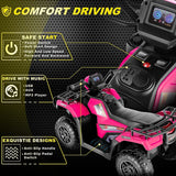 Electric 4-Wheeler ATV Quad for Kids with LED Lights, USB and MP3 Player - Suitable for Girls and Boys Aged 2-5 Years
