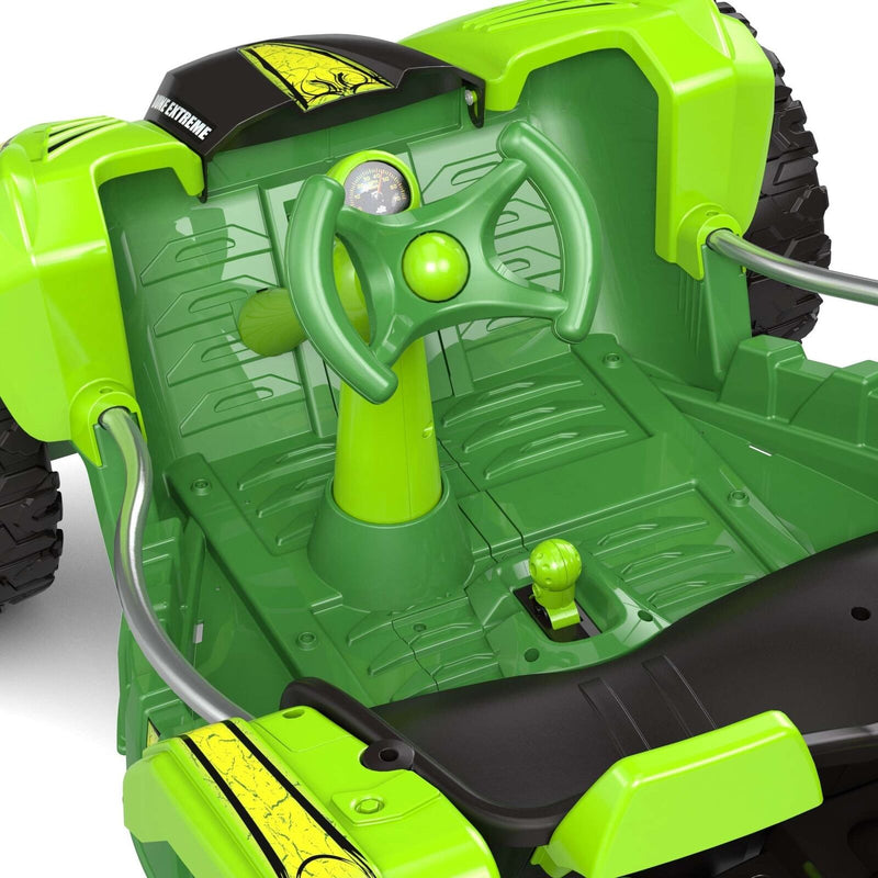 12V Green Dune Buggy Car Racer - Battery Powered Ride On Toy for Kids with Extreme Wheels