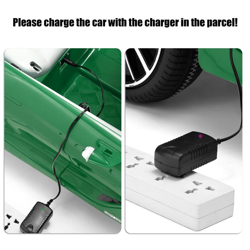 12V Green Electric Ride On Car for Kids with Remote Control - Inspired by Bentley Design