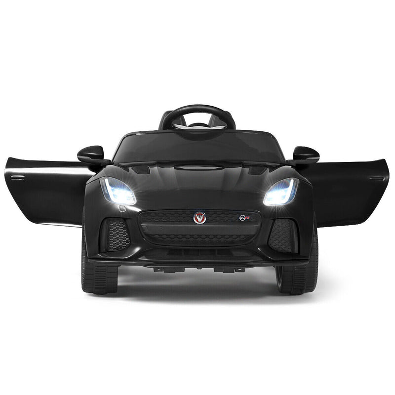 12V Jaguar F-Type SVR Licensed Kids Ride On Car with MP3 Player and Lights in Black