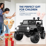 12V Electric Ride On Truck for Kids with Remote Control, LED Lights, and Music