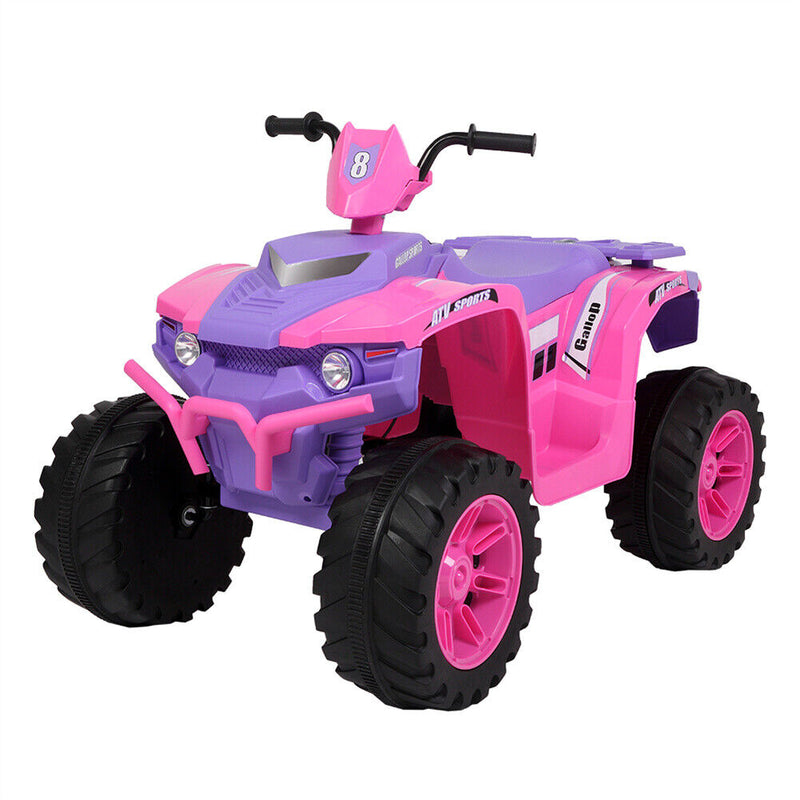 12V Kids ATV Car Ride-On Toy with Bluetooth Music & LED Lights