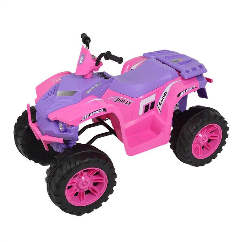 12V Kids ATV Car Ride-On Toy with Bluetooth Music & LED Lights