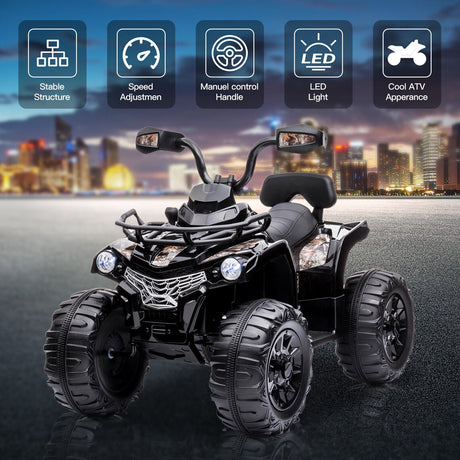 12V Kids Electric ATV Quad Car Toy for Toddlers - Battery Powered 4-Wheeler