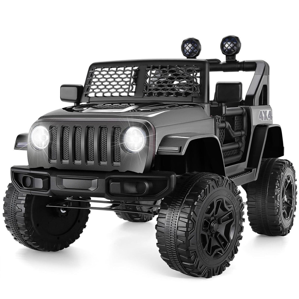 12V Kids Electric Jeep Car with Remote Control, Bluetooth, LED Lights, and MP3 Player