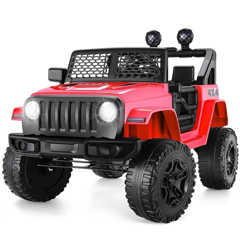 12V Kids Electric Jeep Car with Remote Control, Bluetooth, LED Lights, and MP3 Player
