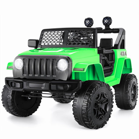 12V Kids Electric Jeep with Remote Control, 3 Speeds, and LED Lights - On Sale Now!
