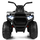 12V Kids Electric Ride On Car Toy with LED Lights in Black, Red, or White