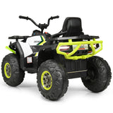 12V Kids Electric Ride On Car Toy with LED Lights in Black, Red, or White
