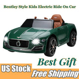 12V Kids Electric Ride on Car with Remote Control and LED Lights - Bentley Style Toy Gift