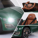 12V Kids Electric Ride on Car with Remote Control and LED Lights - Bentley Style Toy Gift