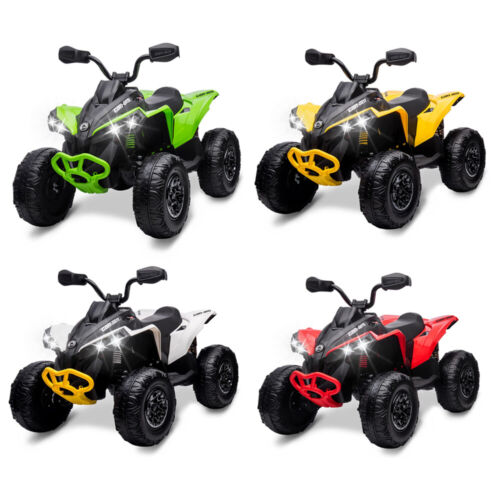12V Kids Electric Ride On Car with Remote Control, LED Lights, and Bluetooth Music