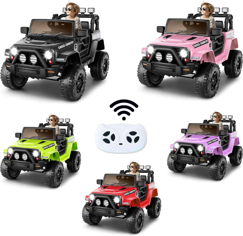 12V Kids Electric Ride On Jeep with Remote Control, 3 Speeds, and LED Lights - Brand New
