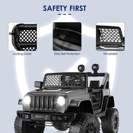 12V Kids Electric Ride On Jeep with Remote Control and 3 Speeds