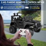 12V Kids Electric Ride On Jeep with Remote Control and 3 Speeds