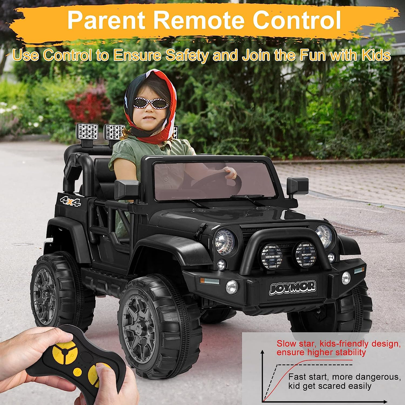 12V Kids Electric Ride-On Truck with Remote Control and Lights