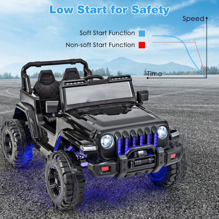 12V Kids Electric Truck Jeep with 2.4G Remote Control - Perfect for Little Drivers!