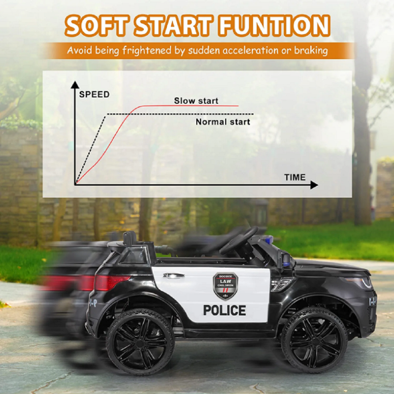 12V Kids Police SUV Ride On with 2.4Ghz Parental Control