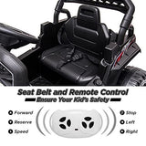 12V Kids Ride On Car Truck with Parental Remote Control - Spring Black Edition