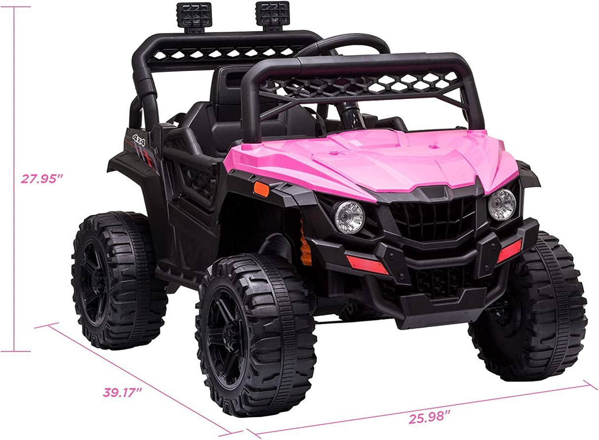 12V Kids Ride On Car Truck with Remote Control and LED Lights - Perfect Xmas Gift for Children