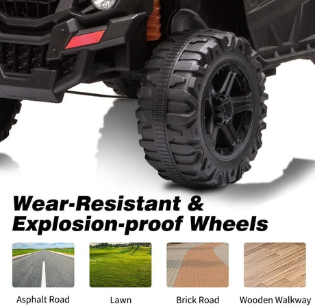 12V Kids Ride On Car Truck with Remote Control and LED Lights - Perfect Xmas Gift for Children