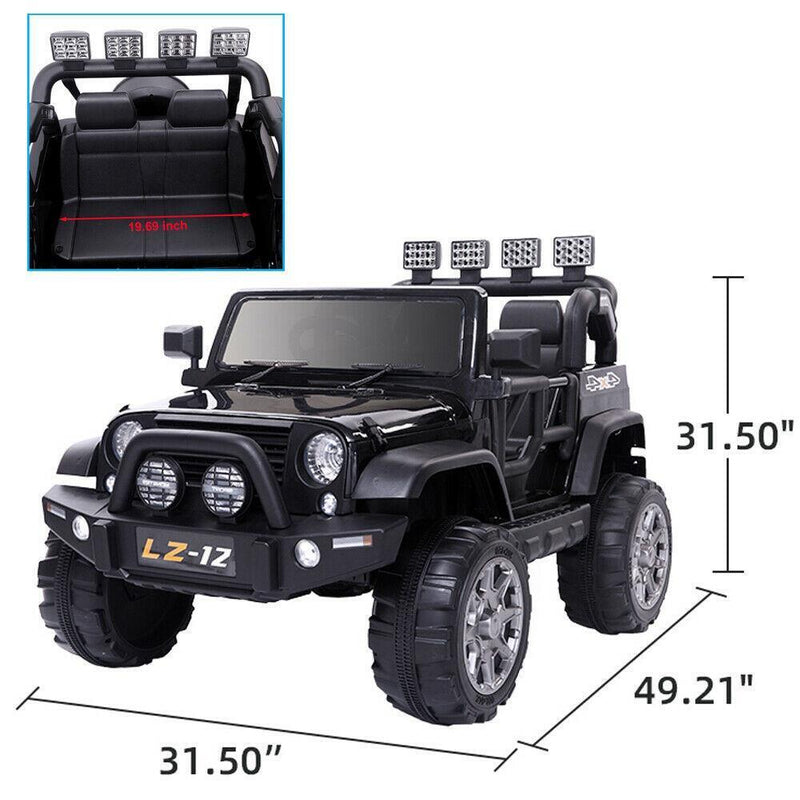 12V Kids Ride On Car with Music, Remote Control, and 3 Speed Options - Perfect Gift for Children