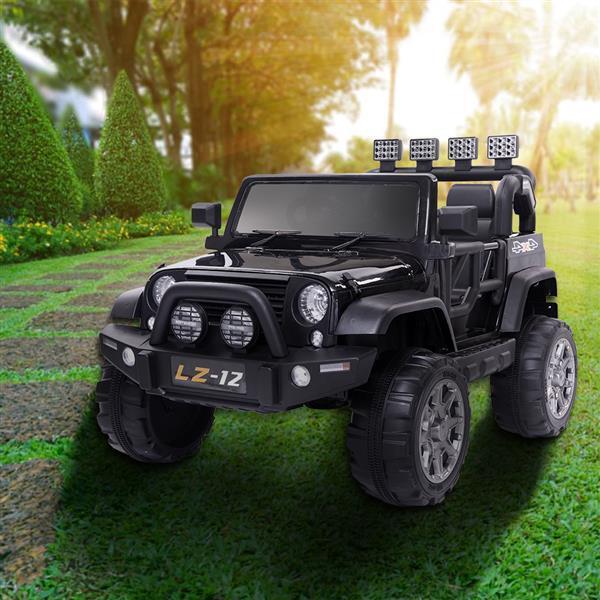 12V Kids Ride On Car with Remote Control - Rechargeable Battery, 4 mph Speed, Black