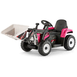 12V Kids Ride On Excavator with Music and Remote Control - 3 Speed Options