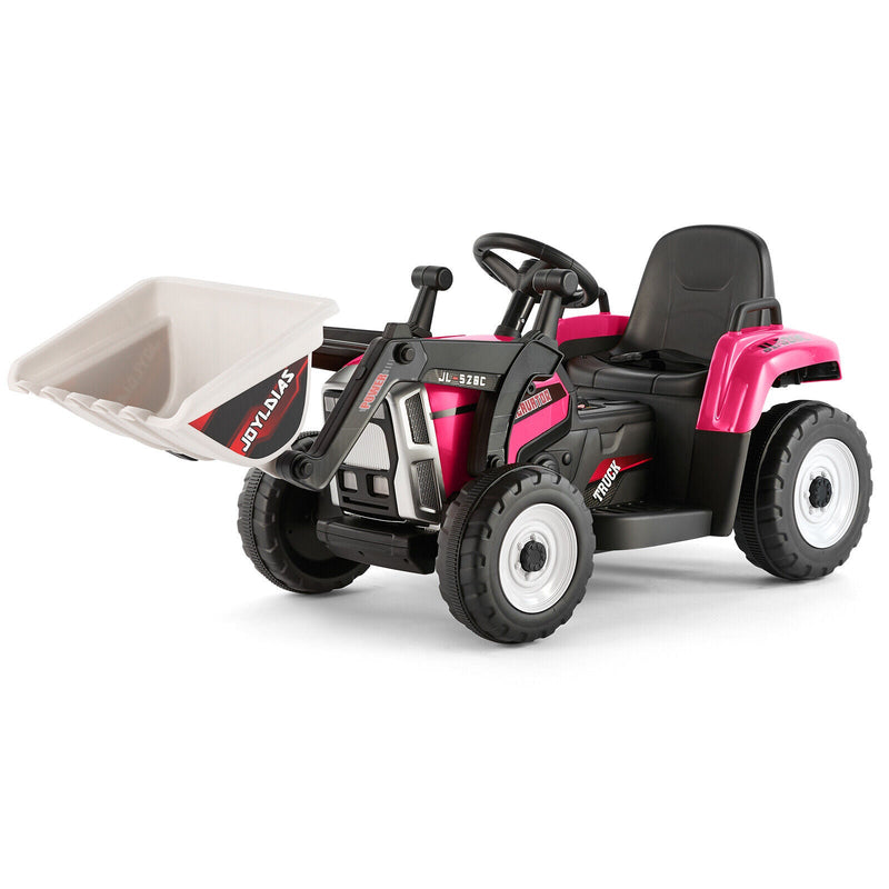 12V Kids Ride On Excavator with Music and Remote Control - 3 Speed Options