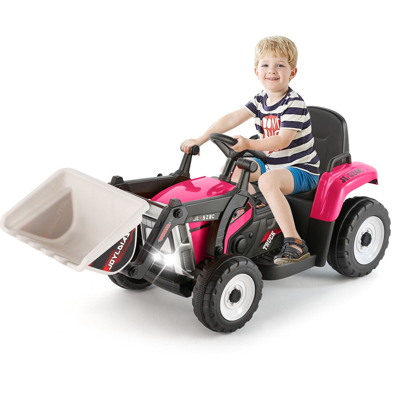 12V Kids Ride On Excavator with Music and Remote Control - 3 Speed Options