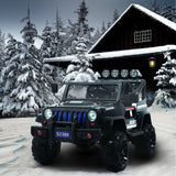 12V Kids Ride On Jeep with Remote Control, USB and Bluetooth Connectivity - Black