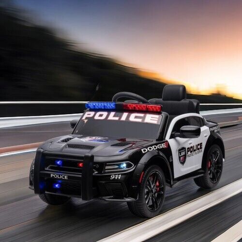 12V Kids Ride-On Police Car with Remote Control - Licensed Dodge Charger
