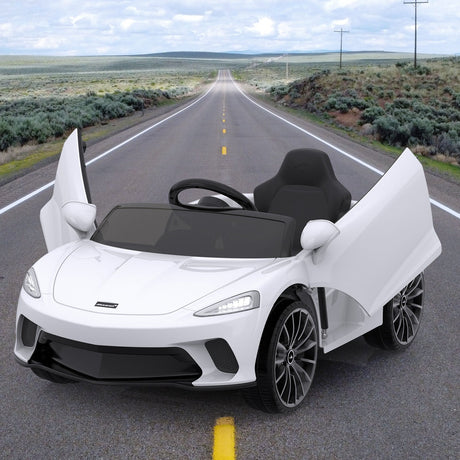 12V Kids Ride-On Sports Car with Hydraulic Doors and Seat Belt
