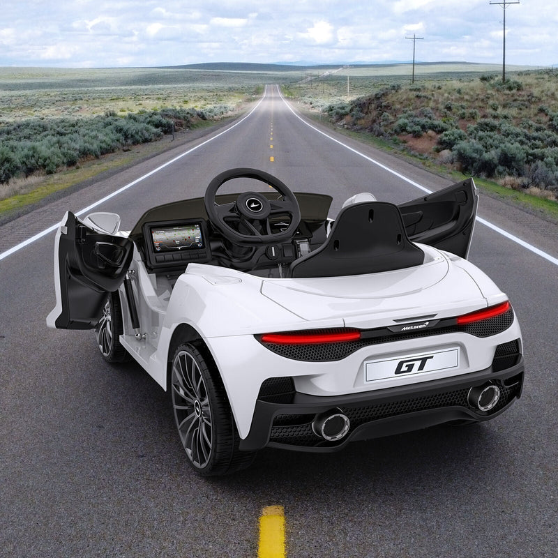 12V Kids Ride-On Sports Car with Hydraulic Doors and Seat Belt