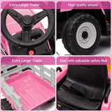 12V Battery Powered Kids Ride-On Tractor with Detachable Trailer and LED Lights