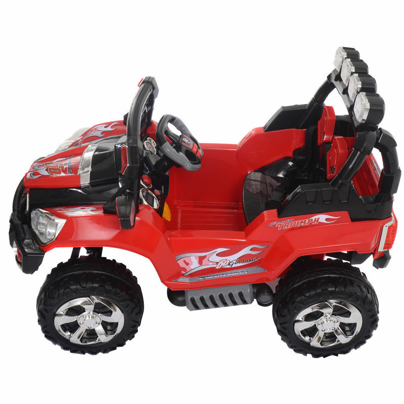 12V Kids Ride On Truck Car with MP3, RC Remote Control, LED Lights, and Music